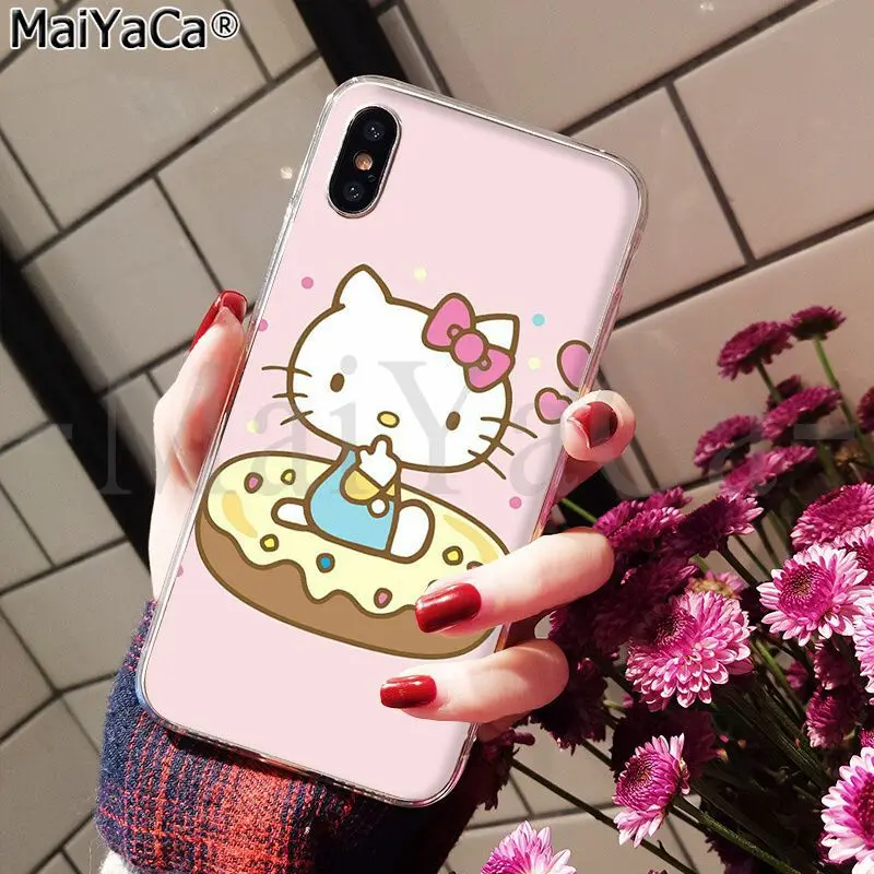 MaiYaCa hello kitty Merry Christmas мягкий резиновый Прозрачный чехол для телефона для Apple iPhone 8 7 6 6S Plus X XS MAX 5 5S SE XR