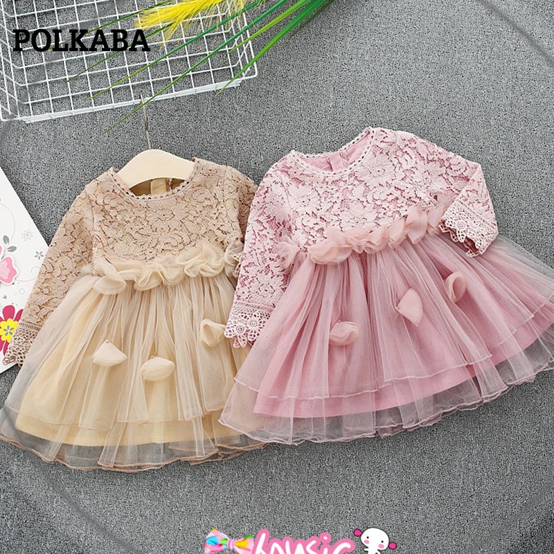 Pink Lace Girl Tulle Party Dress Toddler Baby Girl Wedding Party Dress Elegant Dress for Girl Kids Dresses for Girls Kids Wear