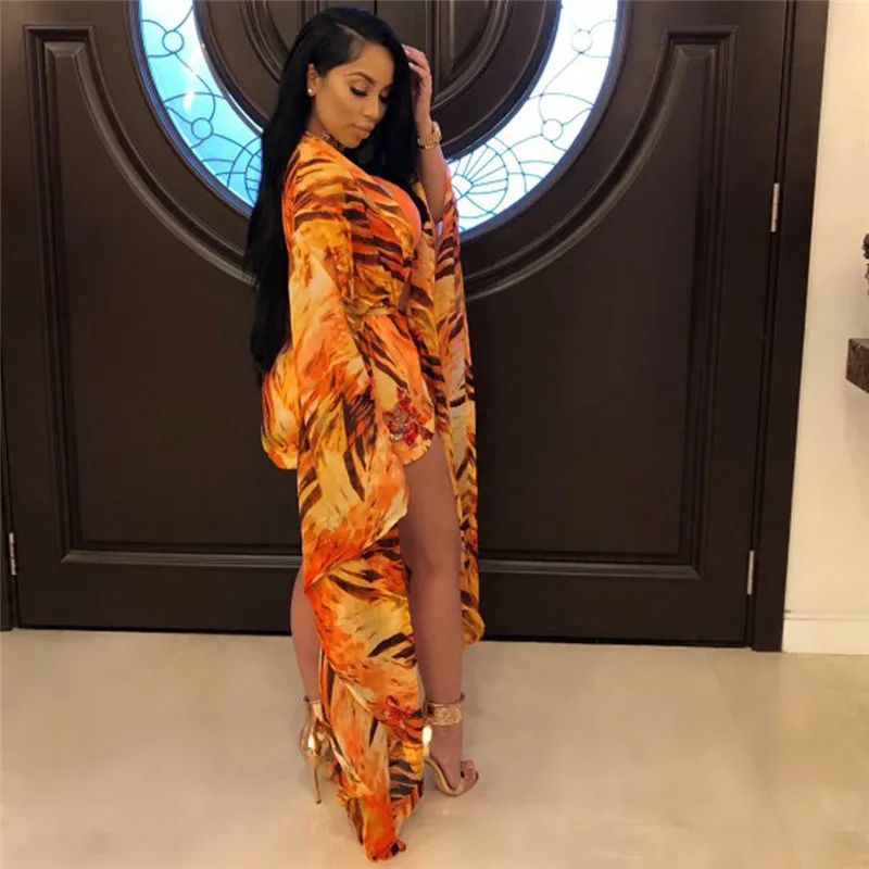 Sexy Printed Swimsuit Bikini Women Bathing Suit Brazilian Summer Beach Wear Cover Up Monokini Swimwear With Belt 2018 New2
