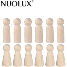 20 шт деревянные колышки для кукол люди колышки для кукол DIY ремесла торт Топпер деревянный для семьи детей печатных вечерние свадебные украшения