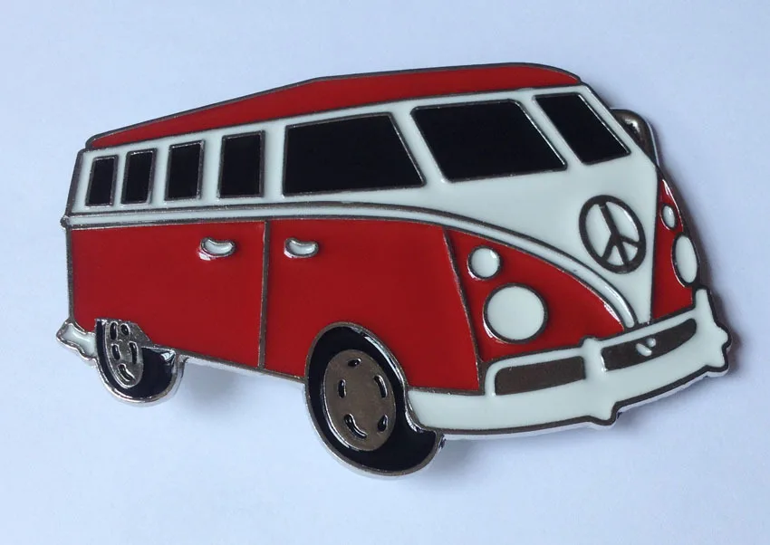 

CARAVAN CAMPER VAN BUS VW PEACE SIGN CAR BELT BUCKLE SW-BY52,Free shipping