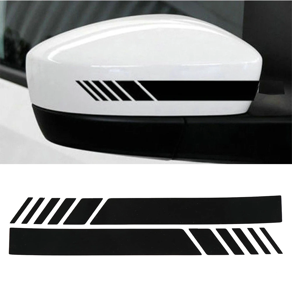

Yawlooc 1 Pair DIY Car Sticker Car universal Decorative Rearview Mirror Stickers Vinyl Racing Stripe Decal Car Styling
