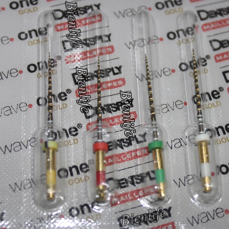 

4 Pics Dental Endo Rotary Files wave one gold for Root Canal Preparation Engine Use Niti gold files