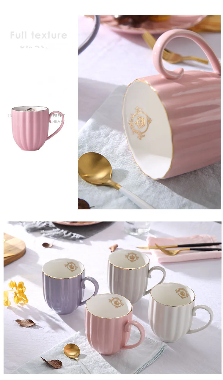 Европейский стиль Творческий Пномпень чашка для кофе и молока Милая Тыква керамические парные чашки и кружки Королевская фарфоровая кружка для кофе