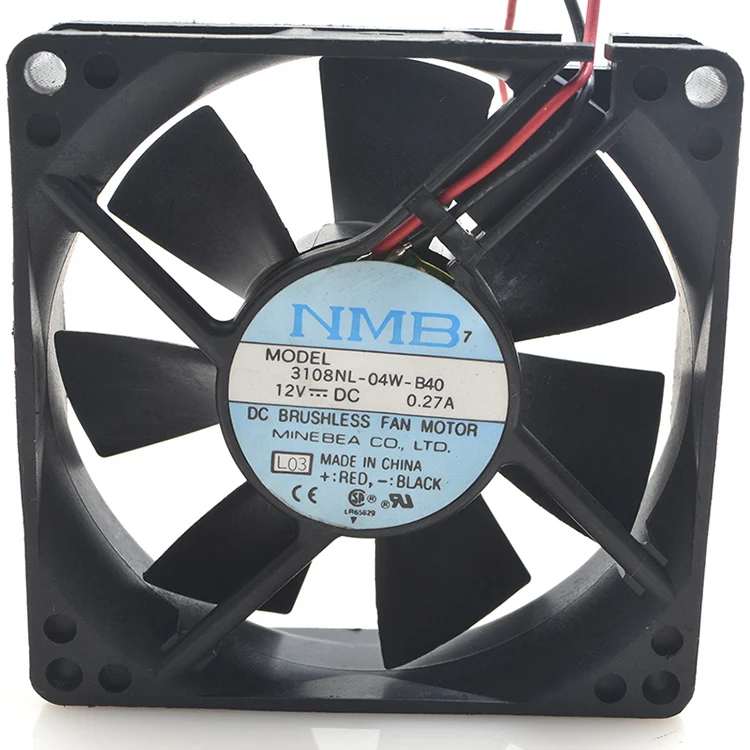 Новый оригинальный 3108NL-04W-B40 12 В 0.27A 8 см 8020 2-проводной охлаждающий вентилятор |