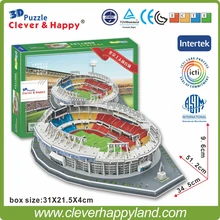 Китай FC Stadium 3D модель головоломка Бумага Пекин работника стадион Бразилия стадион