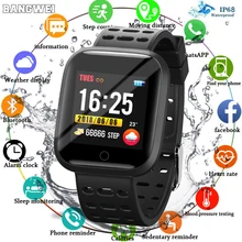 BANGWEI Smart Sport Watch Men IP68 Waterproof Watch Fitness Tracker Heart Rate Sphygmomanometer Electronic Clock For Android IOS