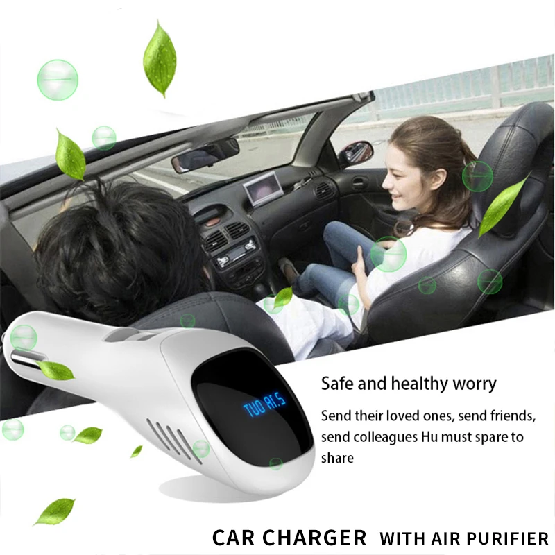 

USB Car Charger Anion Air Purifier Cargador Movil Carga Rapida Coche Celular fast Charging for Mobile Phone iphone X Samsung s10