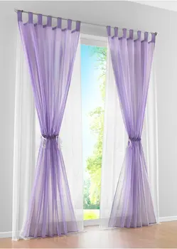 

Rustic solid color double layer curtains for the bedroom, voile can customized,Fresh candy color purple green white orange