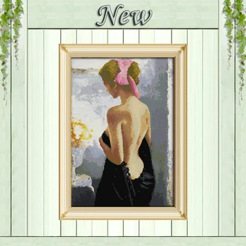 

Bath beauty girl decor diy painting counted printed on canvas DMC 11CT 14CT kits chinese Cross Stitch embroidery needlework Sets