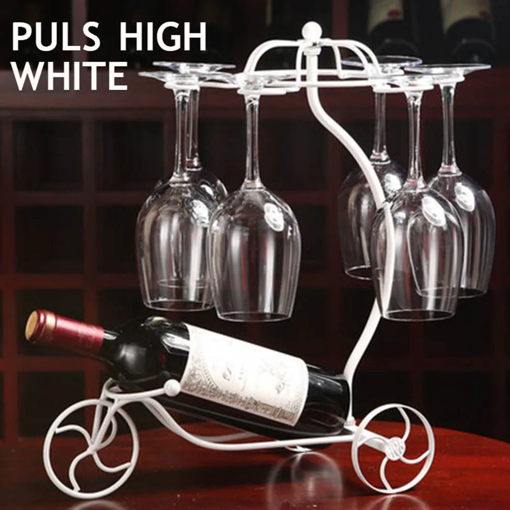 Decorative Racks Wine Bottle Holder Hanging Upside Down Cup Goblets Display Rack Iron Wine Stand Arts Design KC1283  (14)
