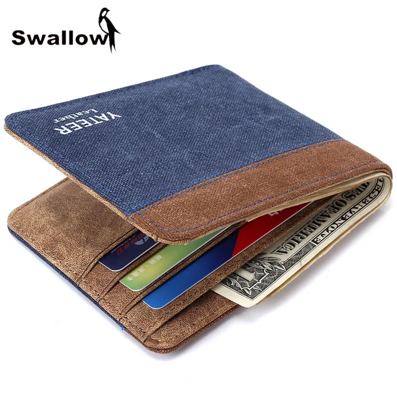 Buy Fashion Design Canvas Men's Wallet Panelled Short