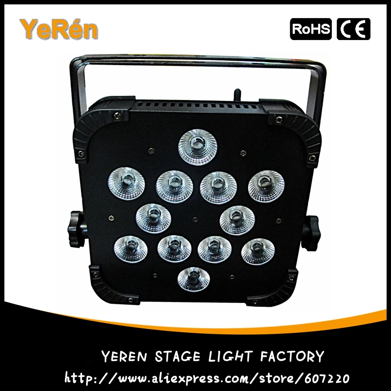 Светодиодный тонкий Par Светильник вверх светильник ing DMX Беспроводной RGBWA+ УФ Цвет металлический корпус для DJ вечерние этап светильник Инж