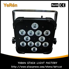 Светодиодный тонкий Par Светильник вверх светильник ing DMX Беспроводной RGBWA+ УФ Цвет металлический корпус для DJ вечерние этап светильник Инж