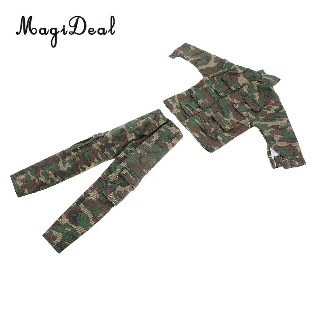 MagiDeal 1/6 Scale Clothes Soldier Camouflage Combat Uniforms for 12 Inch Male Military Action Figure Model Collection