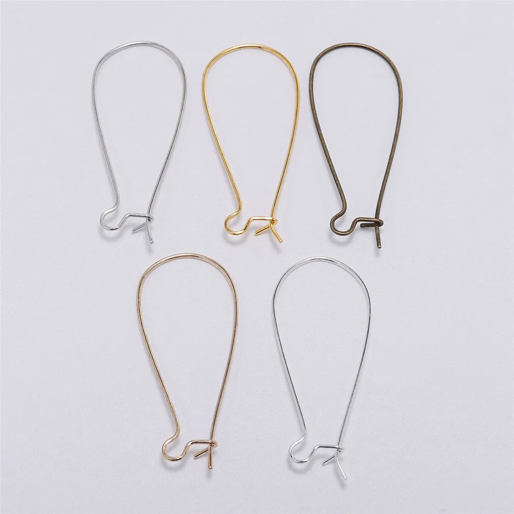 

50Pcs/lot Alloy Ear Wires French Style Kidney Ear Wire Earring Hook Findings for DIY Handmade Earring Jewelry Making