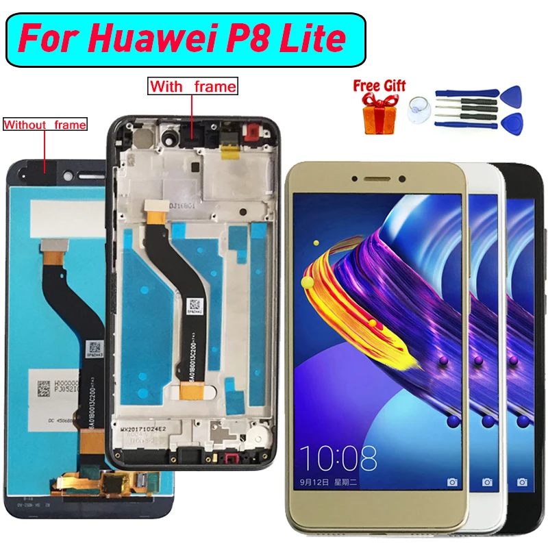 Для Huawei P8lite дисплей ЖК-экран дигитайзер сборка для P8 lite ALE-L21 модуль с рамкой |