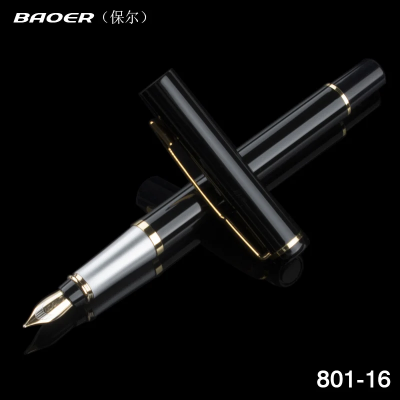 Новое поступление Baoer Металл бренд F перьевая ручка Высокое качество чернила ручки школа Бизнес принадлежности для студенческих подарок - Цвет: M