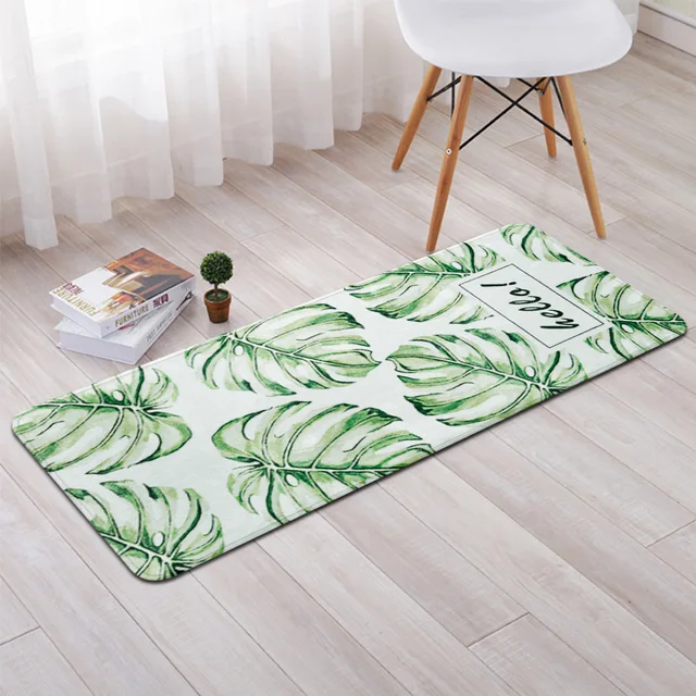 Buy Simple Green Floor Mats Polyester Tropical Plants