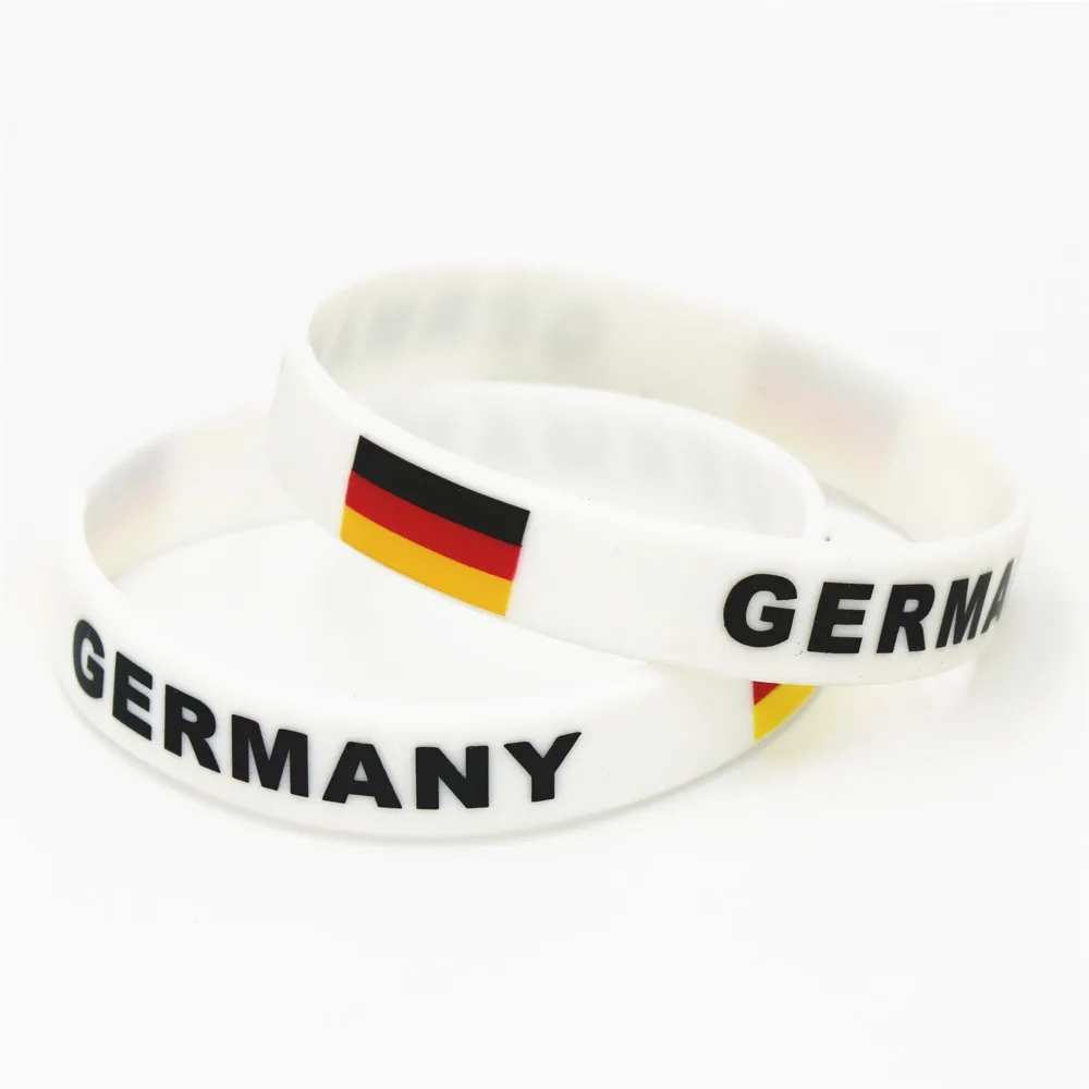 1PC Germany Flag Silicone Wristband Football Soccer Team Fans Sport