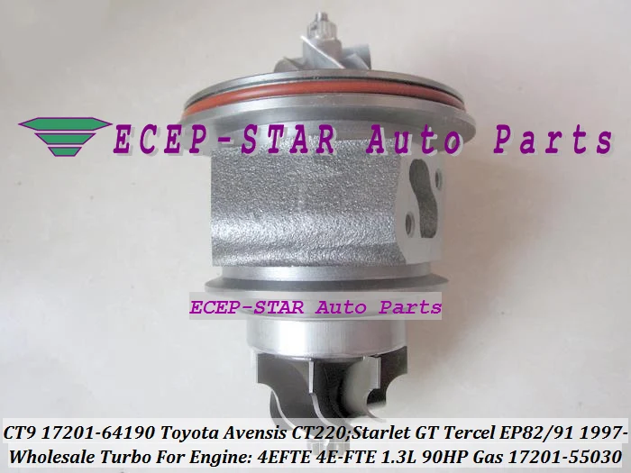 CT9 17201-64190 17201-55030 Turbo CHRA Cartridge For Toyota Avensis CT220 Starlet GT Tercel EP82 EP91 1997- 4EFTE 4E-FTE 1.3L 90HP Gas (3)