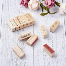 Pandahall около 12 шт 180 мм Ассорти Retangle кружева деревянные штампы наборы скрапбук DIY ювелирные украшения инструмент, 9x18x2,5 см