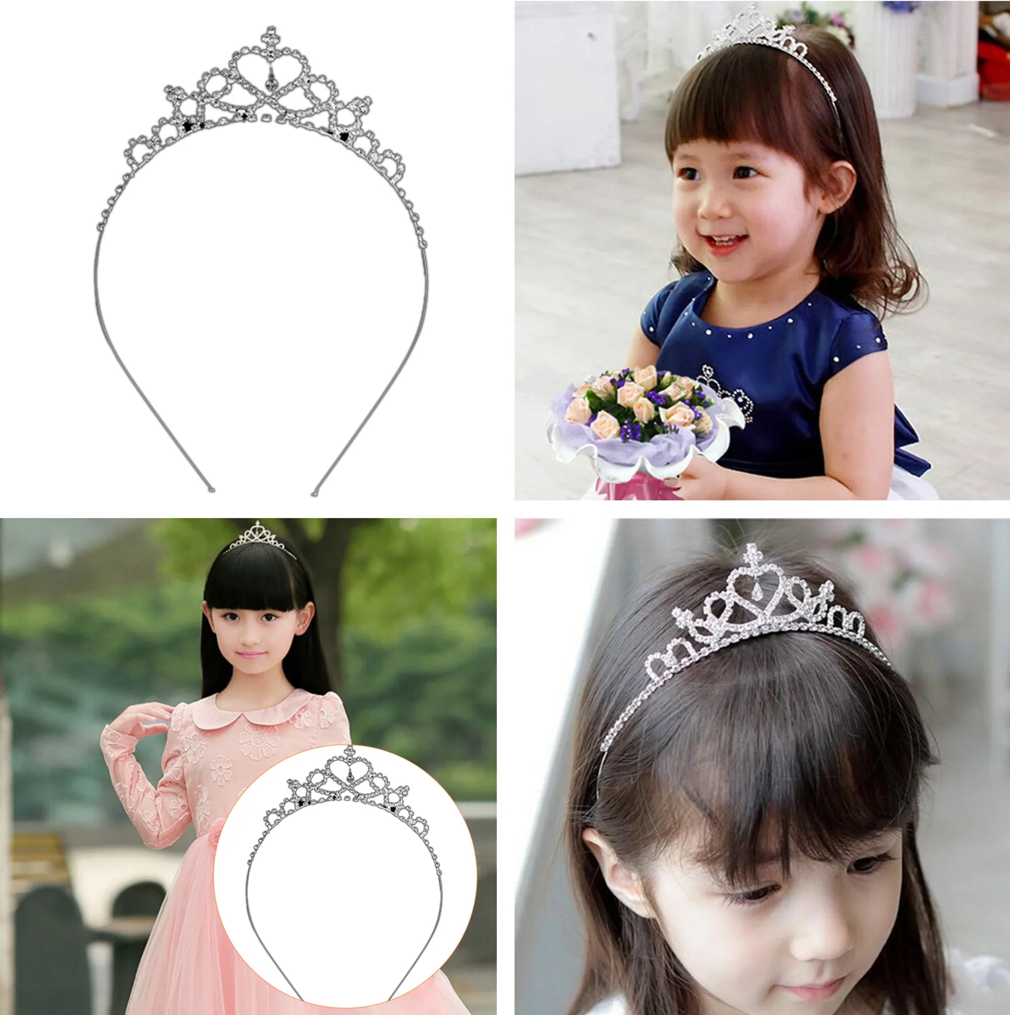 cheap Shinning Princess Crown Bride Pageant Crowns Hair Comb Ornaments Jewelry Queen Diadem Wedding Bride King Headband Hair Jewelry
