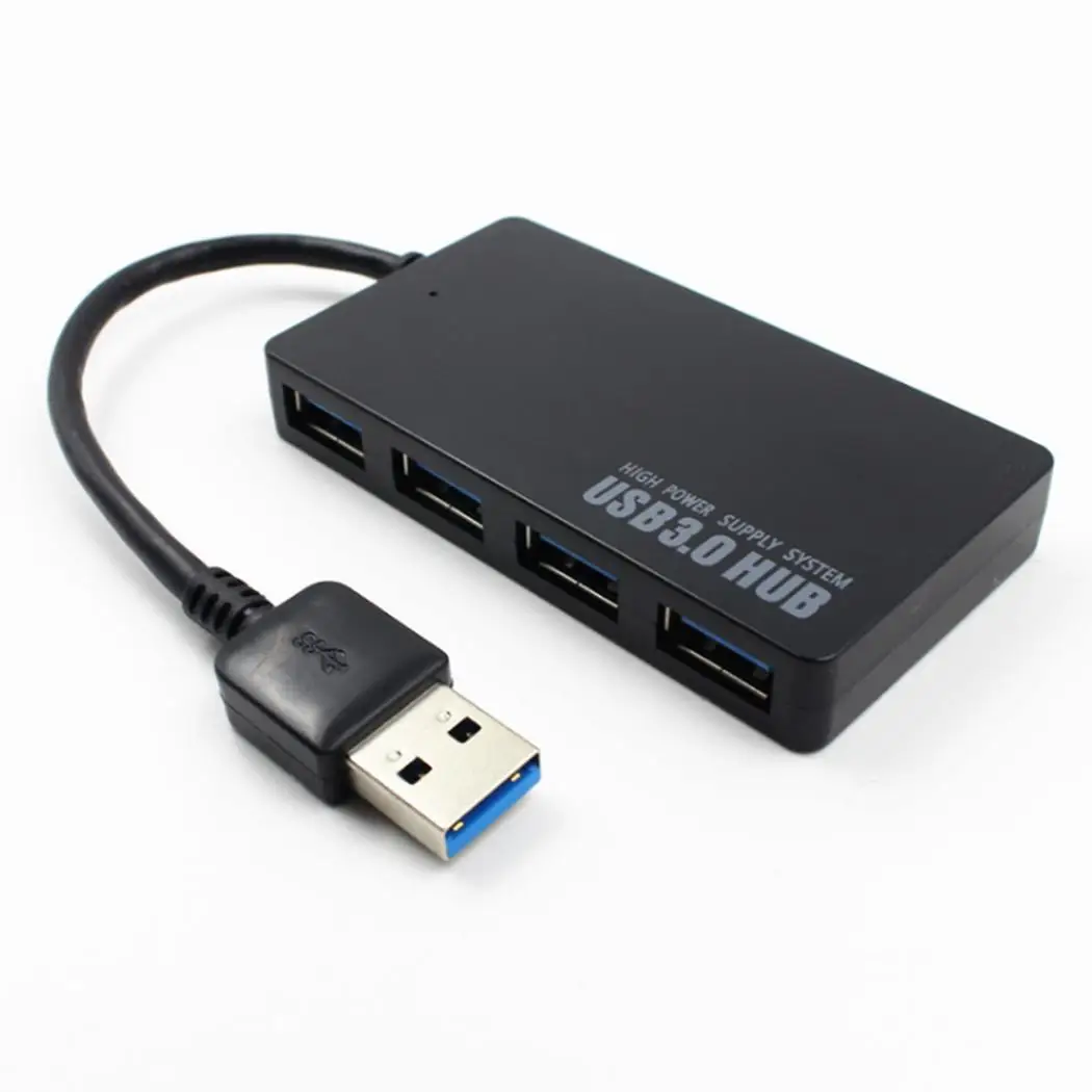 

Fast Speed USB HUB 3.0 4 Ports Micro USB 3.0 HUB Splitter With Power Adapter USB Hab High Speed 5Gbps USB Splitter 4 HUB For PC