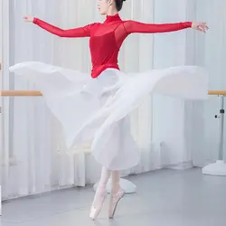2019 балетная юбка женская шифоновая длинная танцевальная юбка платья для женщин балетная пачка Современная юбка балетная одежда балетная