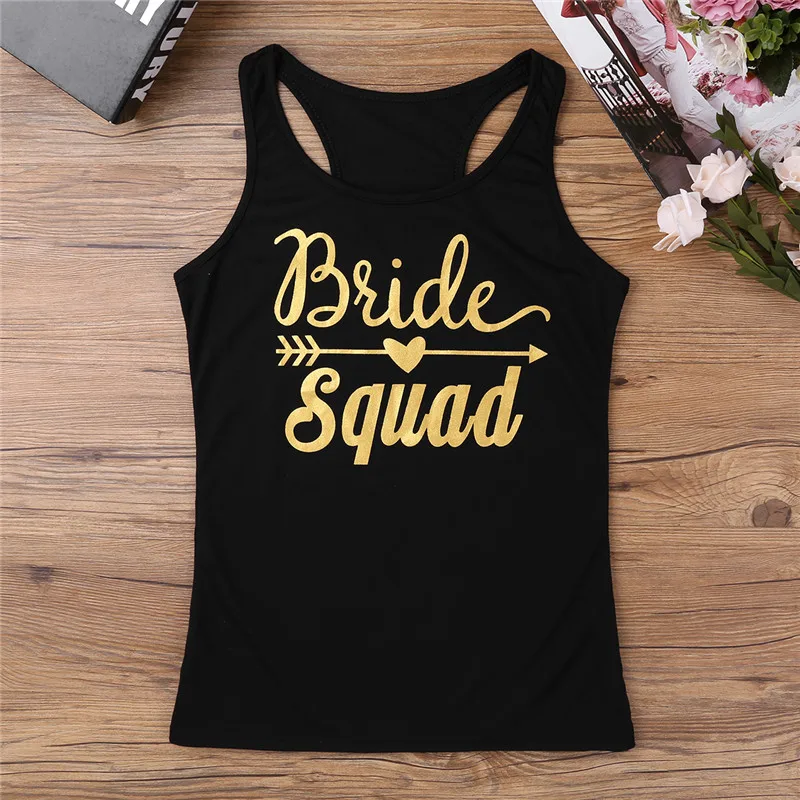 bride squad vest tops
