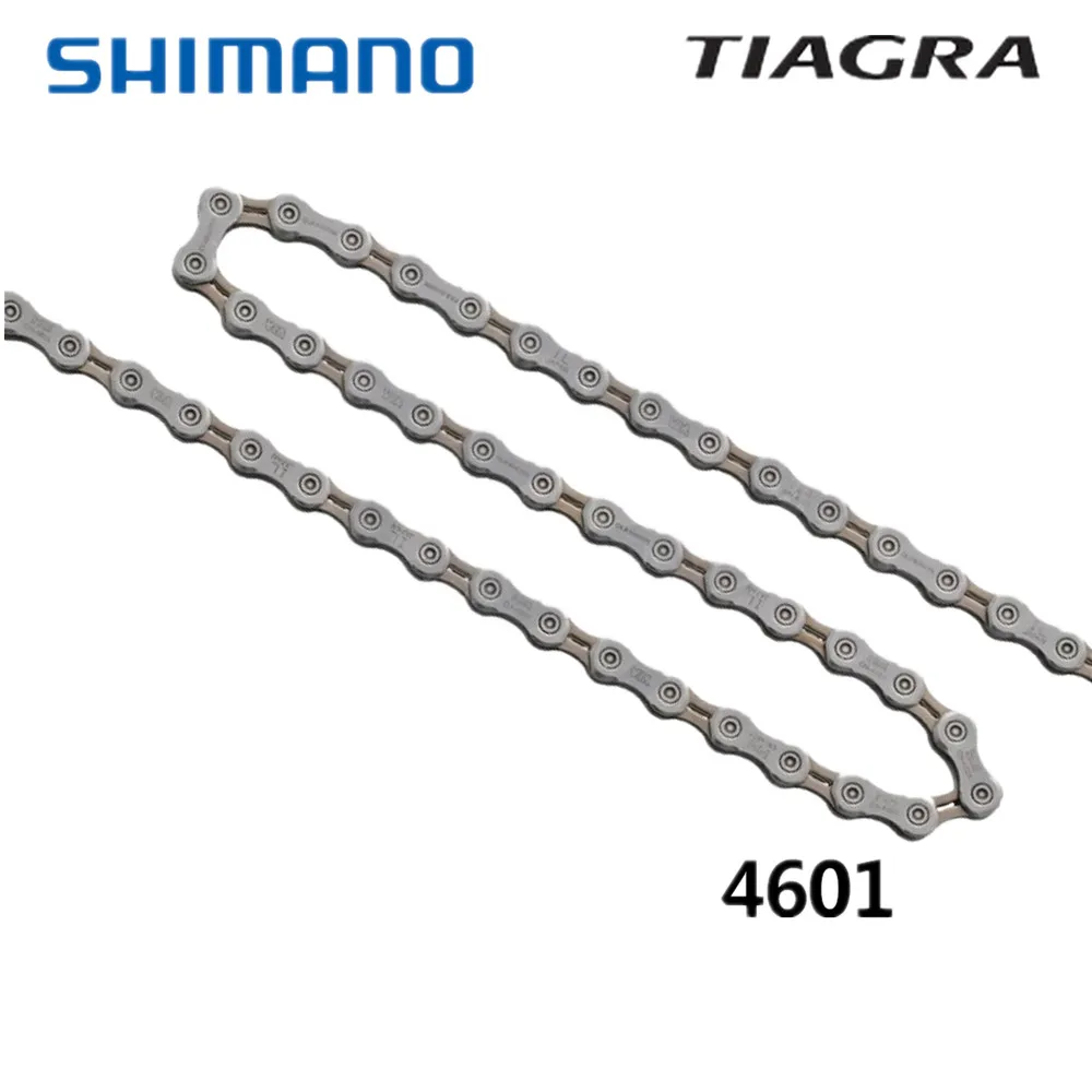 Цепь для дорожного велосипеда Shimano Tiagra серебристая узкая цепь 10 скоростей 104L / 106L