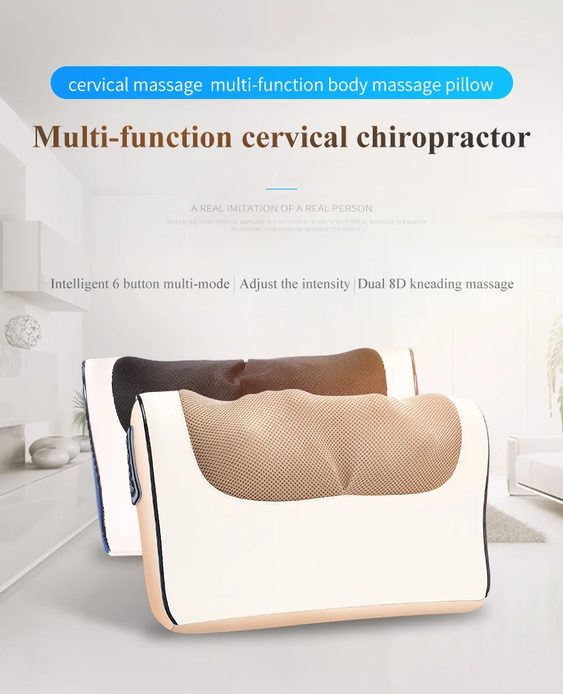 Infrared Heating Neck Shoulder Back Body Multifunctional Massage Pillow Shiatsu Massager Device Cervical Healthy Massageador1
