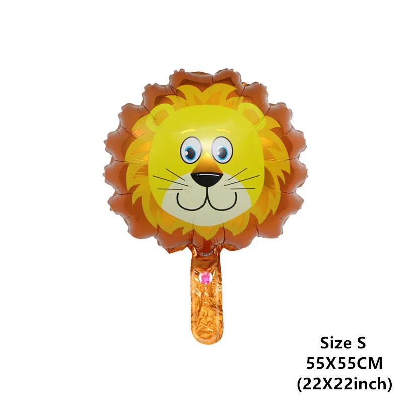 6 шт для вечеринки в стиле сафари воздушные шарики в виде животных джунгли вечерние Тема воздушный гелиевый воздушный шар покрытый фольгой День рождения украшения Дети Babyshower принадлежности - Цвет: Small Lion