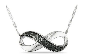 

20pcs a lot silver plated fashion black crystals shinny Infinity Symbol necklaces