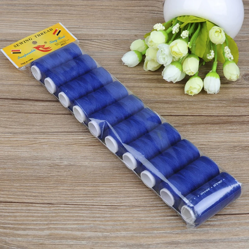 

10pcs/pack 200 Yards/Spool Sewing Threads High Quality Candy Color Machine Embroidery Thread Home Supplies