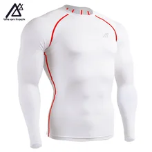 Базовый Бодибилдинг Фитнес Колготки для бега компрессионный базовый слой топы с длинными рукавами рубашки для мужчин S~ 4XL Спорт на открытом воздухе горячая распродажа
