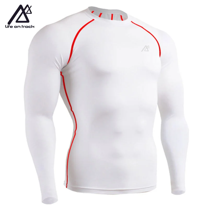 

BASIC Bodybuilding Fitness Tights Running Compression Base Layer Long Sleeve Tops Shirts For Men S ~ 4XL Outdoor Sports Hot Sale