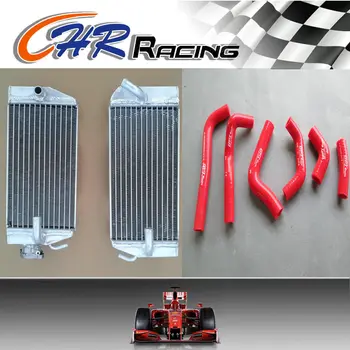 

aluminum radiator & RED silicone hose for 2003 2004 2005 Honda CRF450 CRF450R