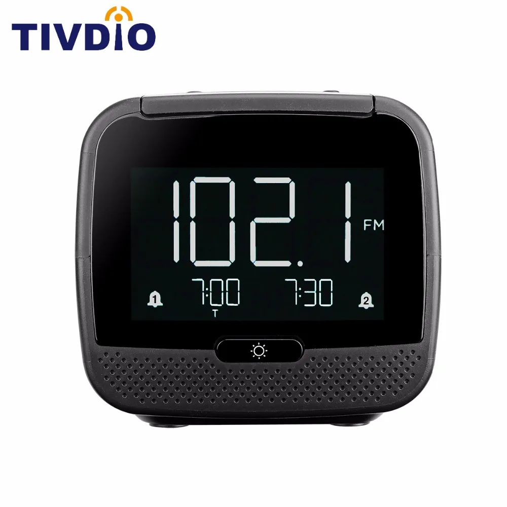 

TIVDIO CL-11B Digital Bluetooth Speaker Dual Alarm Clock FM Radio with Sleep Timer Snooze Temperature Display F9209A