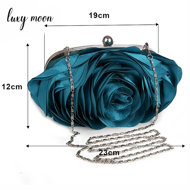 Hot Sale Evening Bag Flower Bride Small Purse Full Dress Party Handbag Wedding Wallet Women Floral Chain Lady Clutches EB034 6