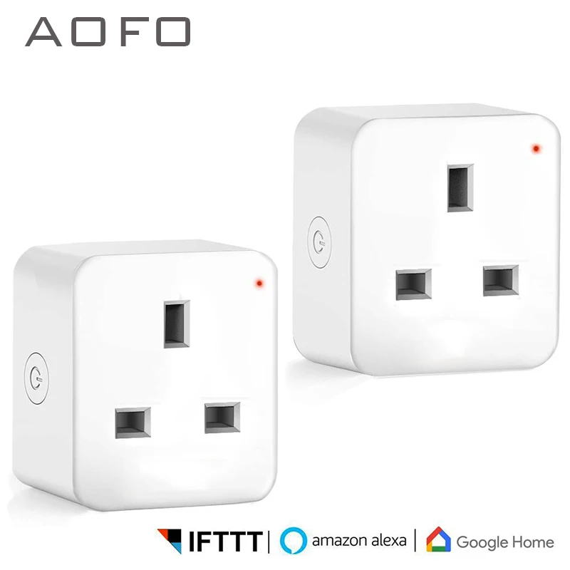 WiFi Smart Plug, Mini Outlet Smart Socket,Timing Function Control Your Devices from Anywhere, Works with Amazon Alexa and Google