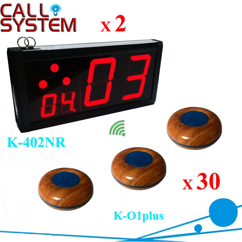 

Wireless restaurant ordering system 2 lcd screen with 30 guest buzzer electronic service equipment