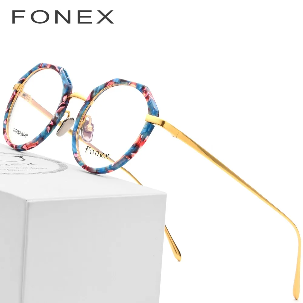 

Pure Titanium Glasses Frame Women 2018 New Multicolor Round Ultralight Eyeglasses Prescription Men Myopia Optical Frames Eyewear