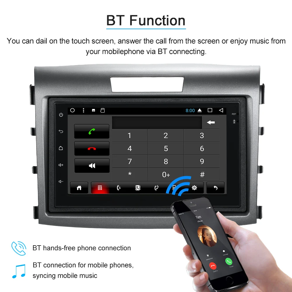 Best 7 Inch HD touch screen Car radio Bluetooth Stereo audio Car Dual 2 din Car Multimedia MP5 Player rear camera for Honda CRV 2012 4