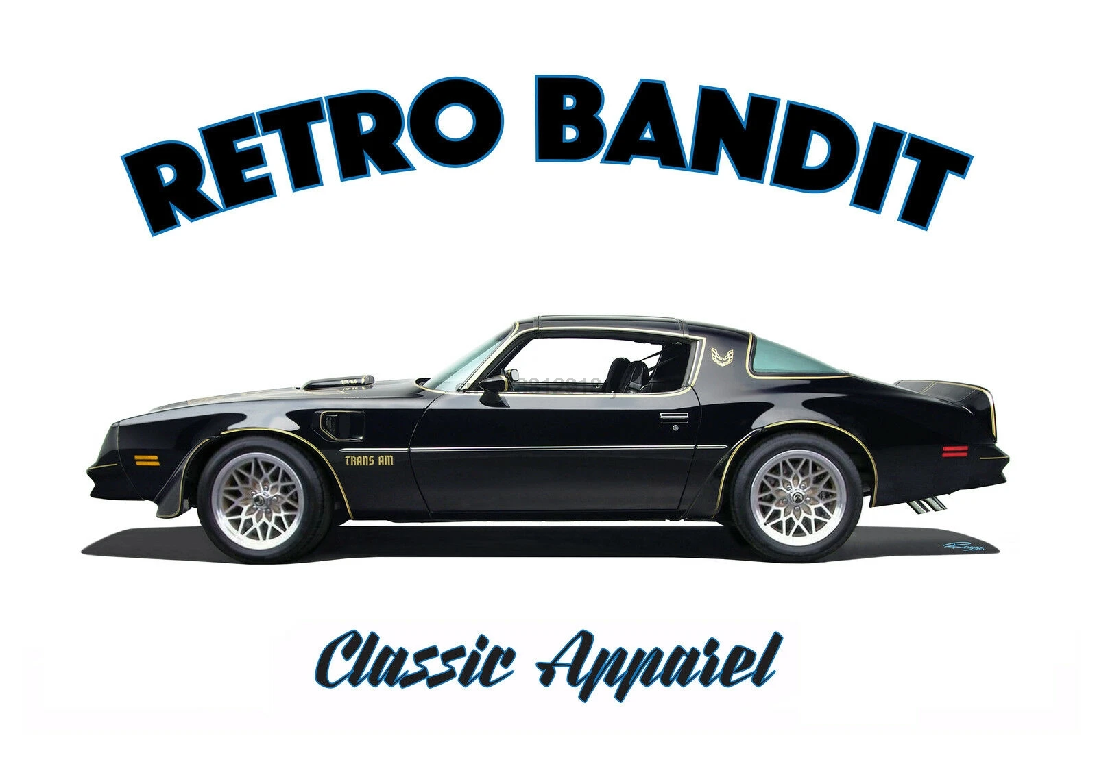 

PONTIAC TRANS AM t-shirt. RETRO. CLASSIC CAR. MODIFIED. TRANS-AM. BANDIT