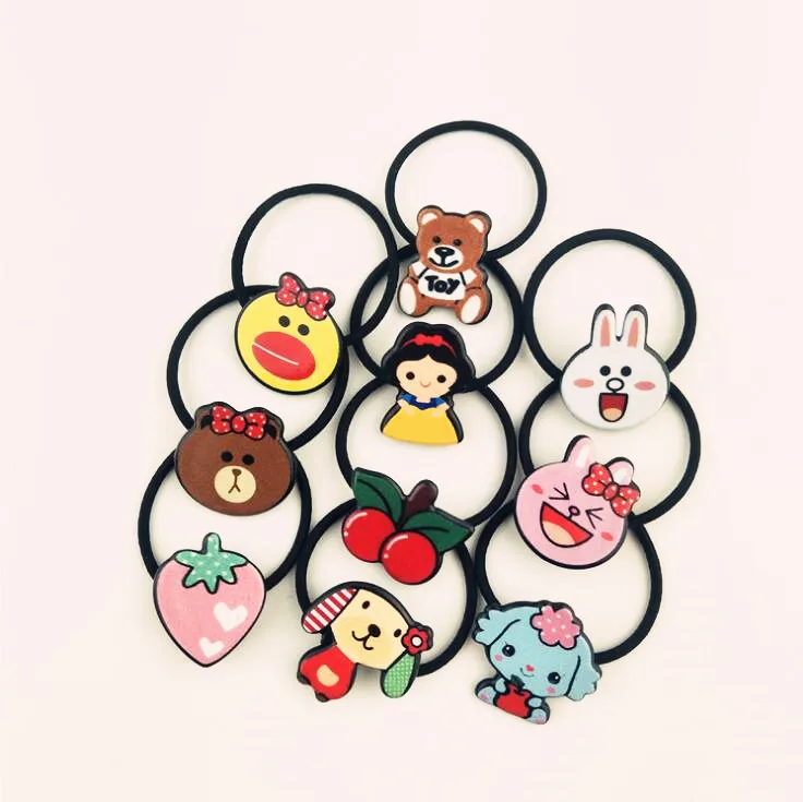 

20PCS/lot small cartoon toddlers Hair ties Elastic Hair Band babies Hair Rope Gum Rubber Band Kids girls Hair Accessories