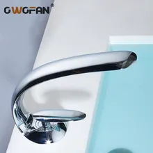 Modern Basin Faucets Single Handle Single Hole Bathroom Mixer Taps Brass Washbasin Faucet Chrome Waterfall Deck Mounted Tap double handles 3pcs waterfall chrome polished basin faucets deck mounted