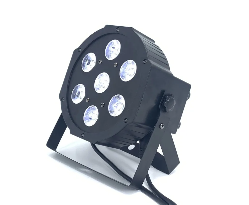 CREE RGBW RGBWA 7x18 Вт светодиодный плоский SlimPar RGBWA УФ 6in1 LED DJ мыть свет этап DMX свет лампы 6/10 channes