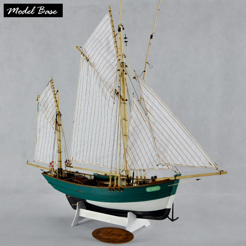 thumbnail image 2 of Menolana 3D Wooden Sailboat Puzzle - DIY Ship Model Building Kit 1/130 Scale 2 of 13