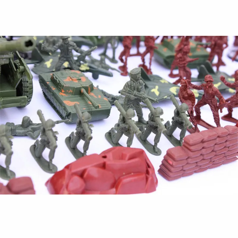 170pcs Military Scene Kit 5CM Soldier figures Tank Aircraft Rocket Army Men Sand Scene Kids Children Collection Toy Funny (7)